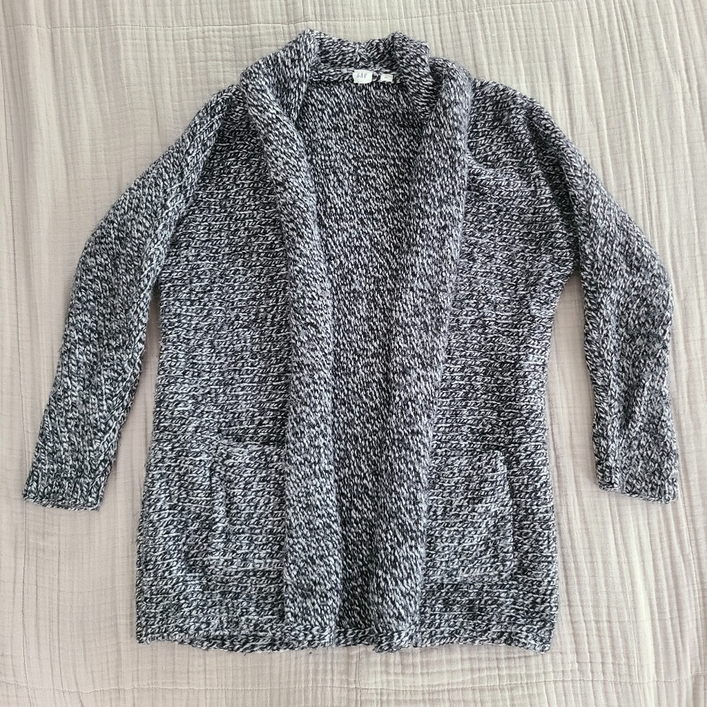 GAP Oversized Wool/Alpaca Blend Open Front Cardigan, XS